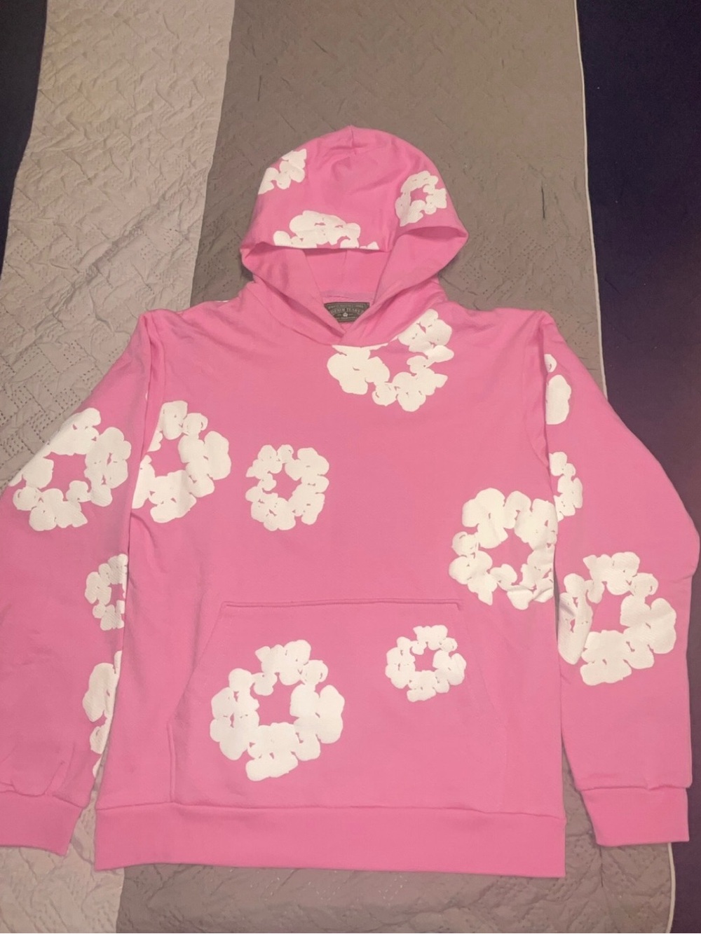 Denim Tears Pink Floral-Print Hoodie Sweatshirt - Men